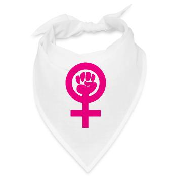 Frauenpower - Bandana - Weiß - Vorne