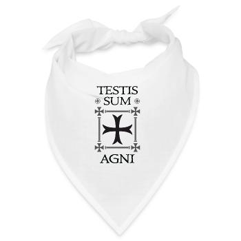 Kreuzfahrerkreuz + Hodensumme Agni - Bandana - Weiß - Vorne