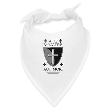 Templerkreuz Schild - Bandana - Weiß - Vorne