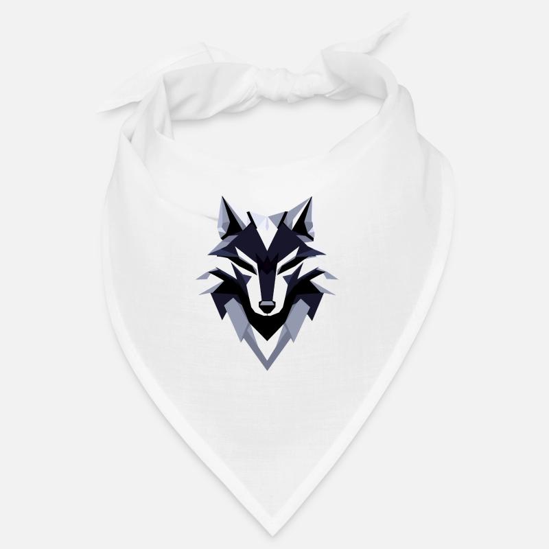 Conception du logo Wolf Low Poly Bandana