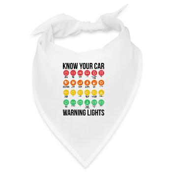 Sarkasmus Know Your Car Warnleuchten Geschenk - Bandana - Weiß - Vorne