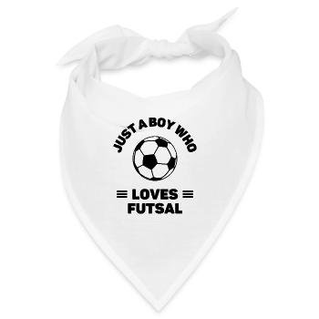 Nur ein Junge, der Futsal liebt. - Bandana - Weiß - Vorne
