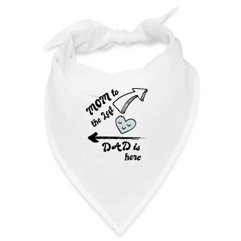 Mom Left Dad Right - Bandana - Weiß - Vorne