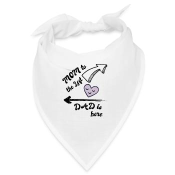 Mama links und Papa Rechts - Bandana - Weiß - Vorne