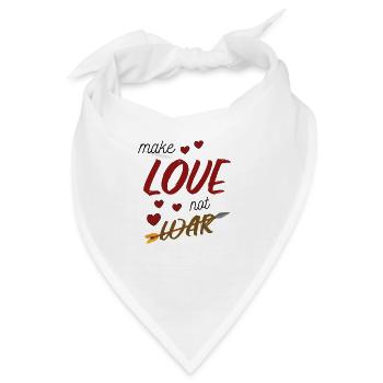 Make Love not War - Bandana - Weiß - Vorne
