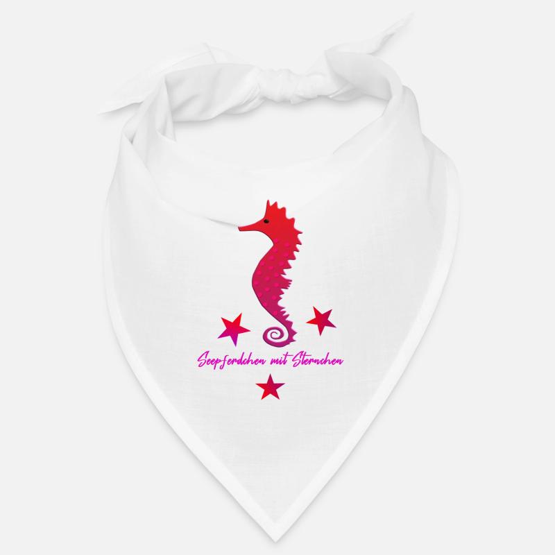 rotes Seepferd mit Sternchen Bandana