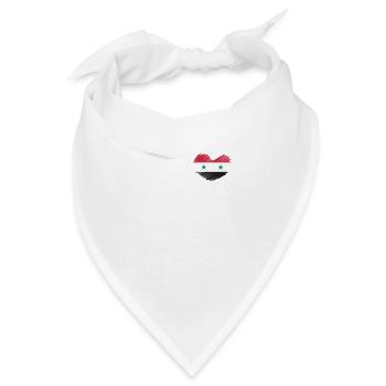 Syrien Flagge Arabisch Fahne Damaskus Geschenk - Bandana - Weiß - Vorne