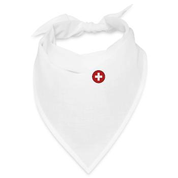 Schweiz Kreuz Schweizerische Fahne Schwiiz Deko - Bandana - Weiß - Vorne