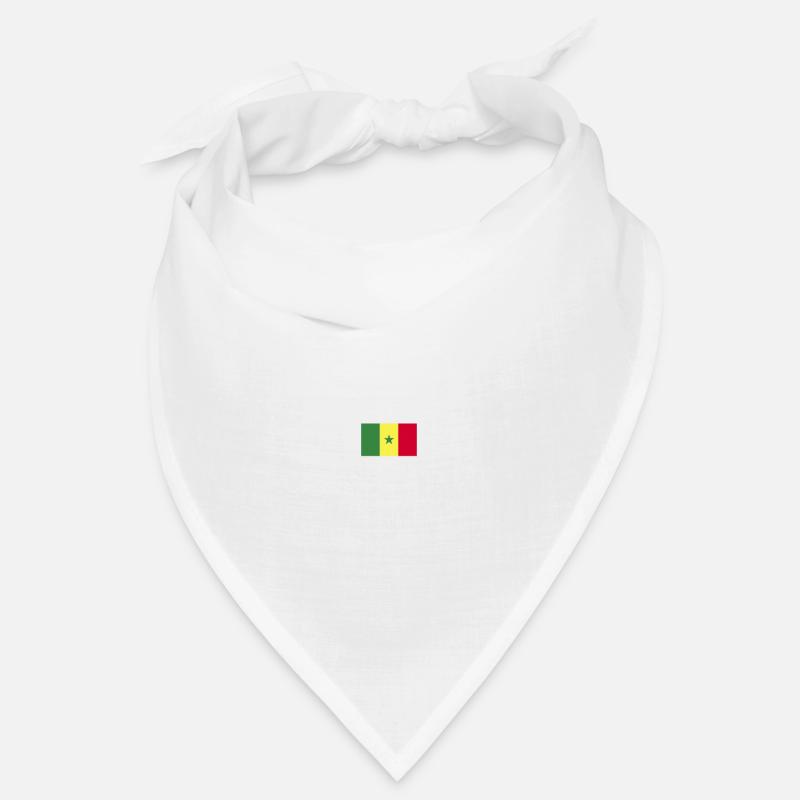 Fier drapeau sénégalais du Sénégal - Bandana - blanc