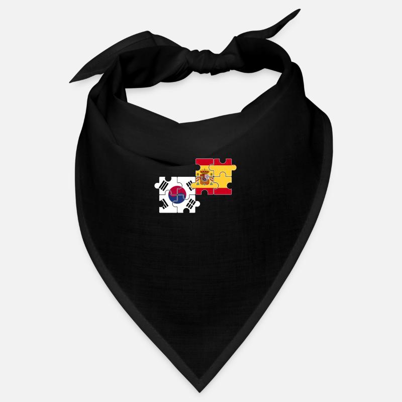 Corée du Sud, Espagne, drapeau, Espagnols, Sud-Coréens Bandana