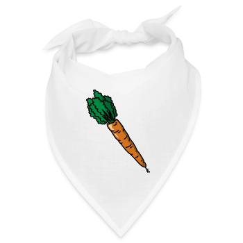 Carrot Möhre Karotte carotte - Bandana - Weiß - Vorne