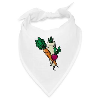 Gemüse Gemüsegarten Vegetables Garden Gärtner - Bandana - Weiß - Vorne