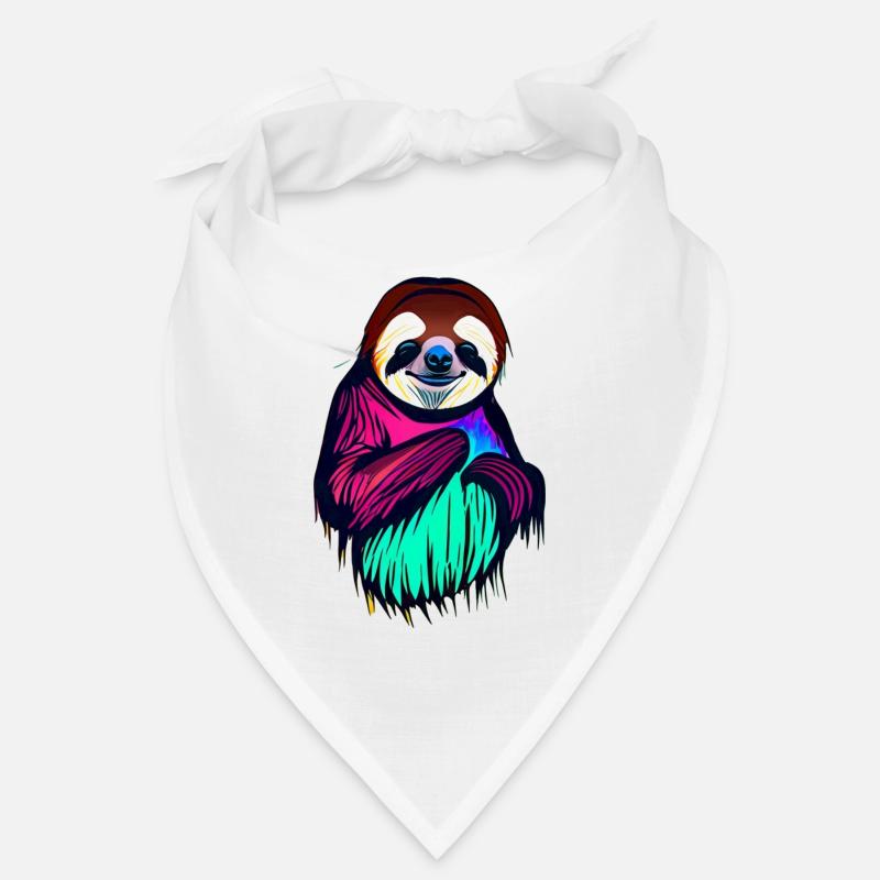 Faultier - Bandana - Weiß