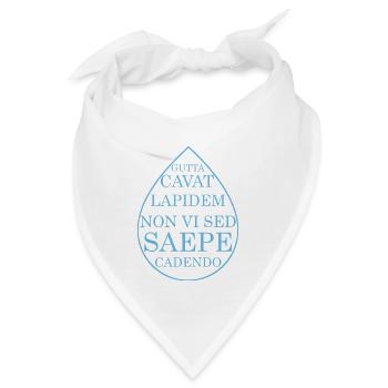 steter tropfen höhlt den stein latein im tropfen - Bandana - Weiß - Vorne