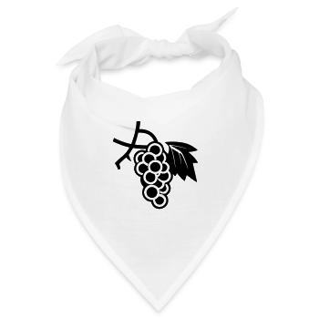 Weintraube - Bandana - Weiß - Vorne