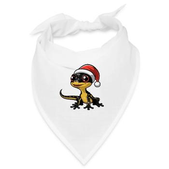 Echse Weihnachten - Bandana - Weiß - Vorne
