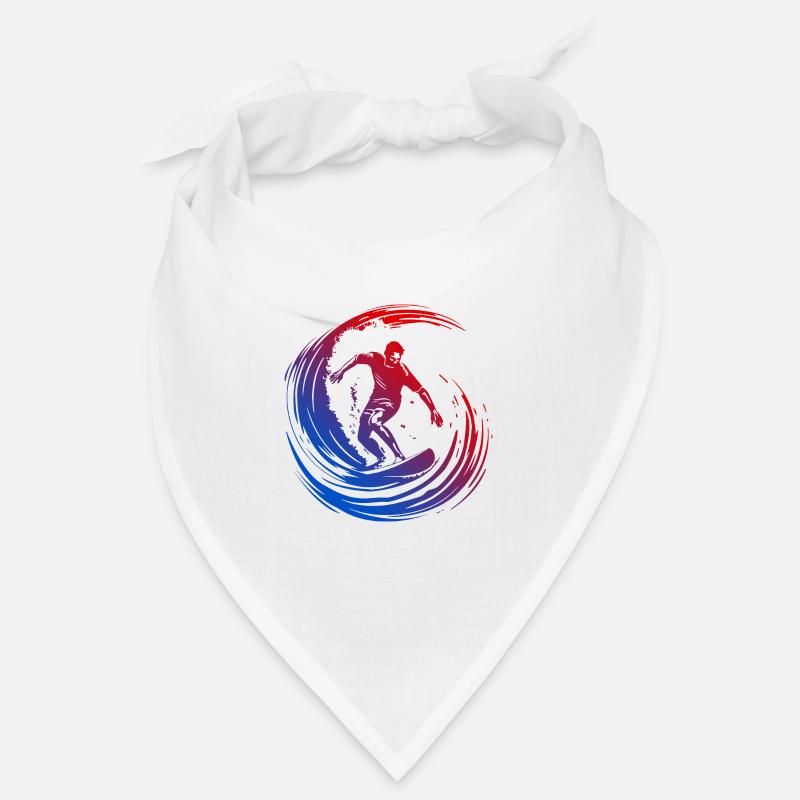 Silhouette de surfeur coloré Bandana