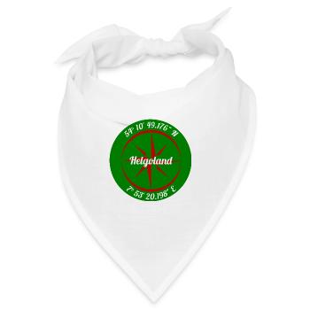 Koordinaten Helgoland - Bandana - Weiß - Vorne