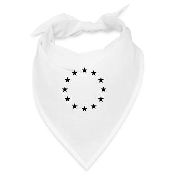 Europa Sterne - Bandana - Weiß - Vorne