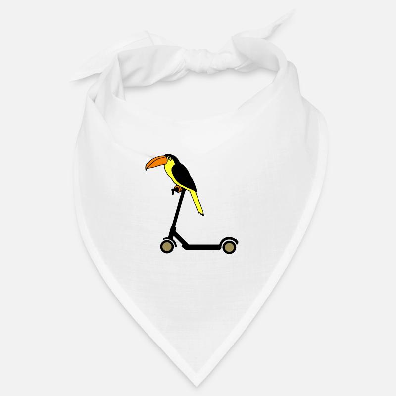 Tucan Rides Trottinette E Oiseau de Paradis Bandana