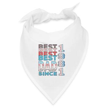 Bester Papa der Welt seit 1981 Vatertag - Bandana - Weiß - Vorne