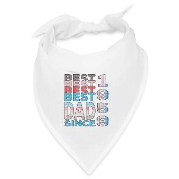 Bester Papa der Welt seit 1959 Vatertag - Bandana - Weiß - Vorne
