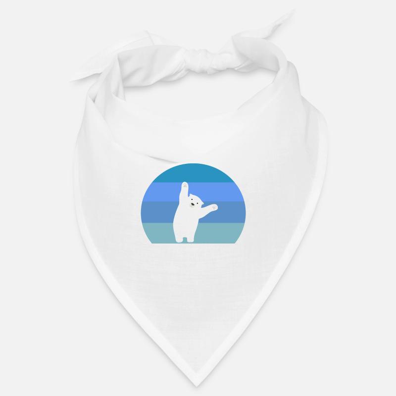 Retro Polarbär Eisbär Bandana