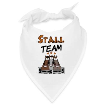 Pferde Team im Stall - Bandana - Weiß - Vorne