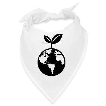 Planet Erde - Bandana - Weiß - Vorne