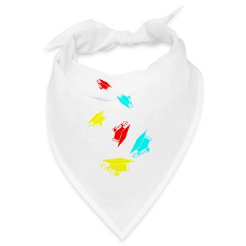Student mütze - Bandana - Weiß - Vorne