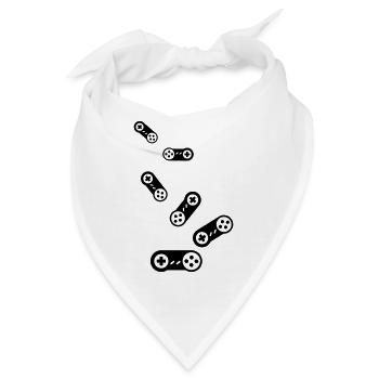 Gamepad Symbol Gamer - Bandana - Weiß - Vorne
