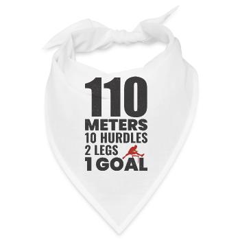 Hürden Hürdenlauf Hürdenläufer Läufer Athleten - Bandana - Weiß - Vorne
