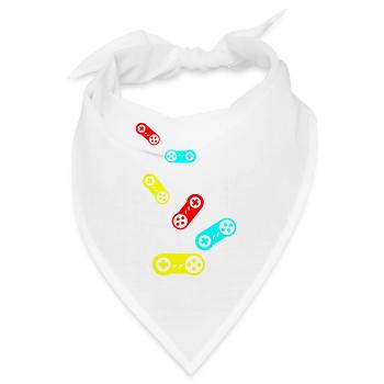 Gamepad Symbol Gamer - Bandana - Weiß - Vorne