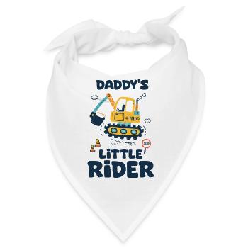 Daddy's Little Pilot Babybagger Baustelle - Bandana - Weiß - Vorne