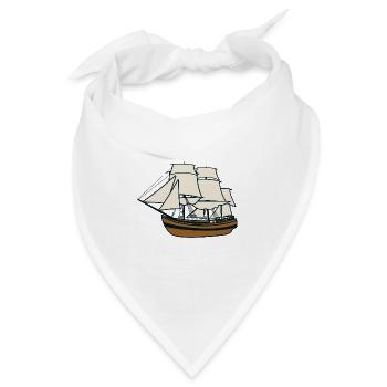 Segelschiff - Bandana - Weiß - Vorne
