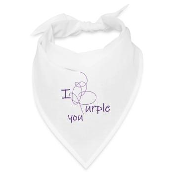 Liebe - I purple you - Bandana - Weiß - Vorne
