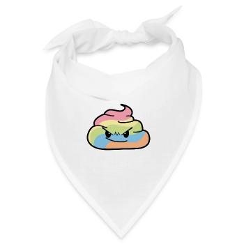 Regenbogen Haufen - Poo grummelige Kacke - Bandana - Weiß - Vorne