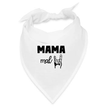Mama mal Zwei 2 Kinder Mutter - Bandana - Weiß - Vorne