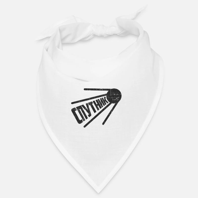 Satellite russe Spoutnik Russie disant soviétique - Bandana - blanc