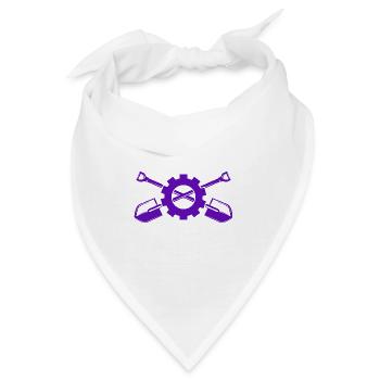 Bagger - Schaufel - Bandana - Weiß - Vorne