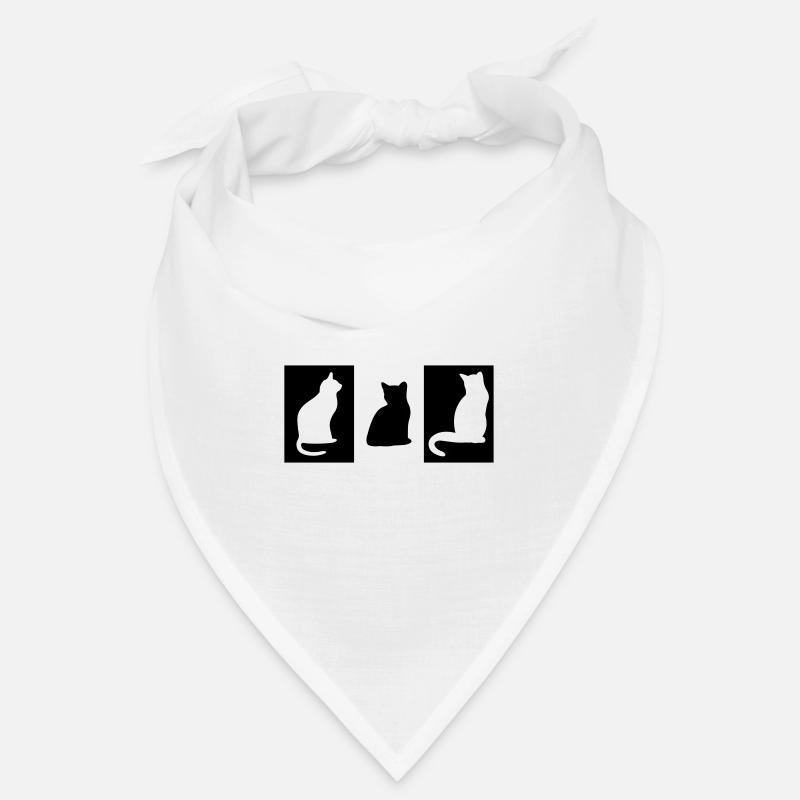 DZ0004 Statue de chat de tuile de chat Bandana