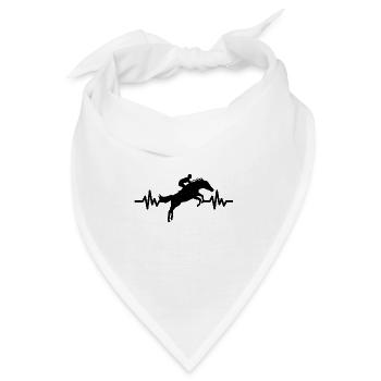 Herzschlag Pferd - Hengst Stute Ross Reitsport - Bandana - Weiß - Vorne