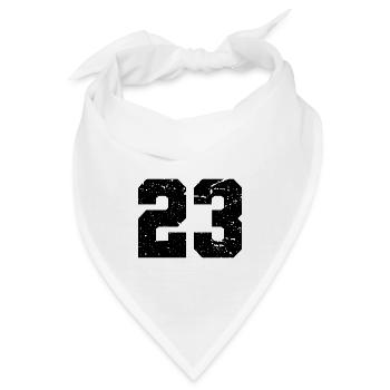 23 Nummer 23 Jahre - Bandana - Weiß - Vorne