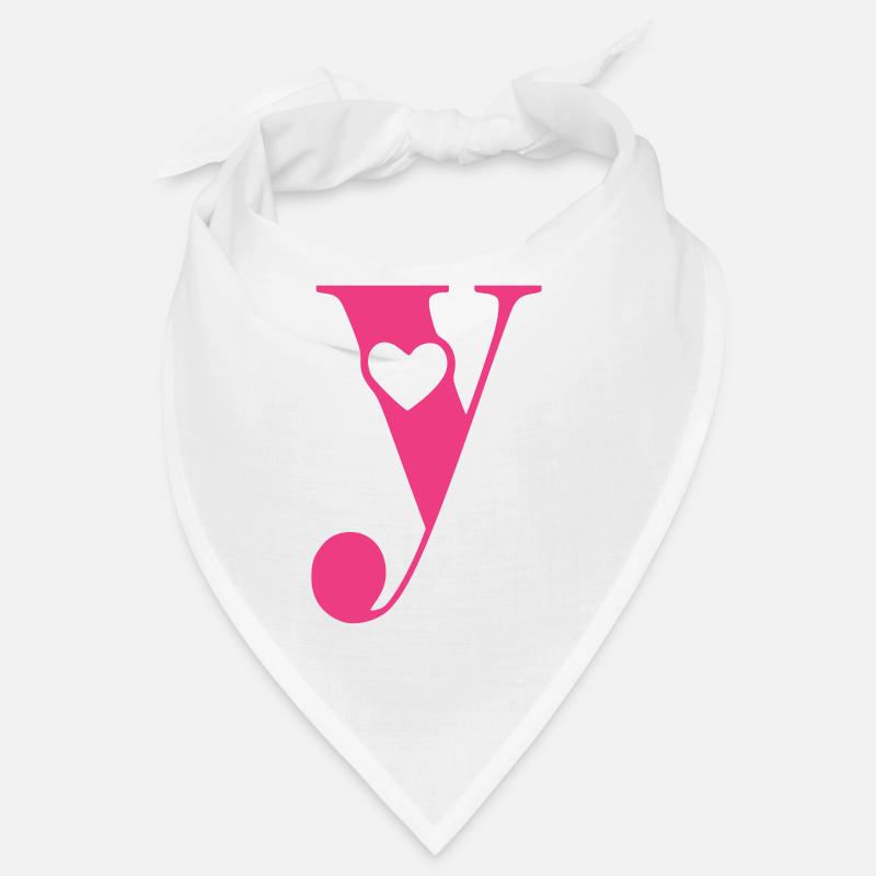 Buchstabe y Anfangsbuchstabe mit Herz Bandana