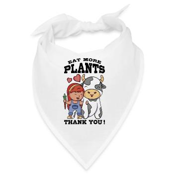 Iss mehr Pflanzen - Bandana - Weiß - Vorne