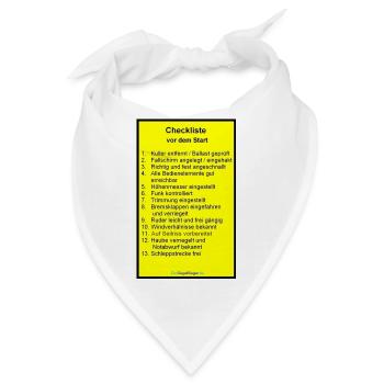 Checkliste Segelflugzeug - Bandana - Weiß - Vorne