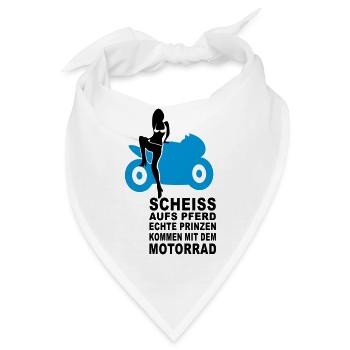 prinz auf dem motorrad - Bandana - Weiß - Vorne