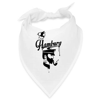 hamburg kietz Reeperbahn Shirt - Bandana - Weiß - Vorne