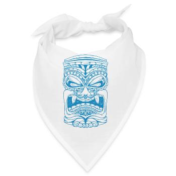 Tikki Kopf Hawaii Symbol - Bandana - Weiß - Vorne