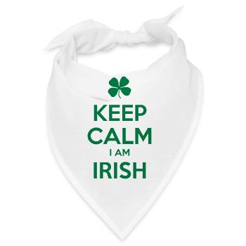 KEEP CALM I AM IRISH Irland Ireland - Bandana - Weiß - Vorne